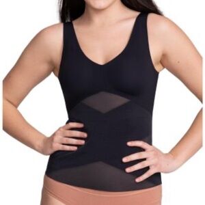 Honeylove Liftwear Cami Black Tank Top Wireless Pullover Shapewear Womens 1X